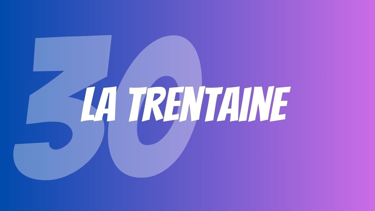 Tu as entre 30 et 39 ans 